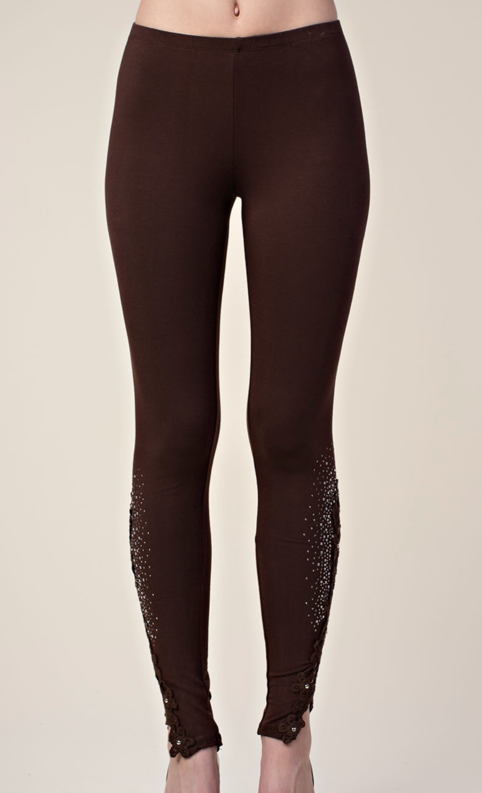 Lace Patch Legging w/ Stone