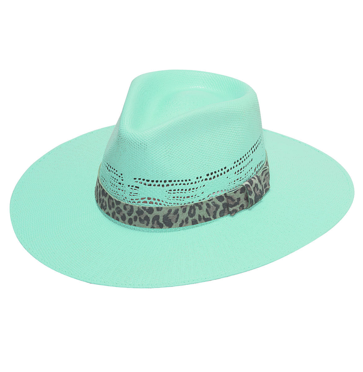 Twister Hat - Turquoise Leopard