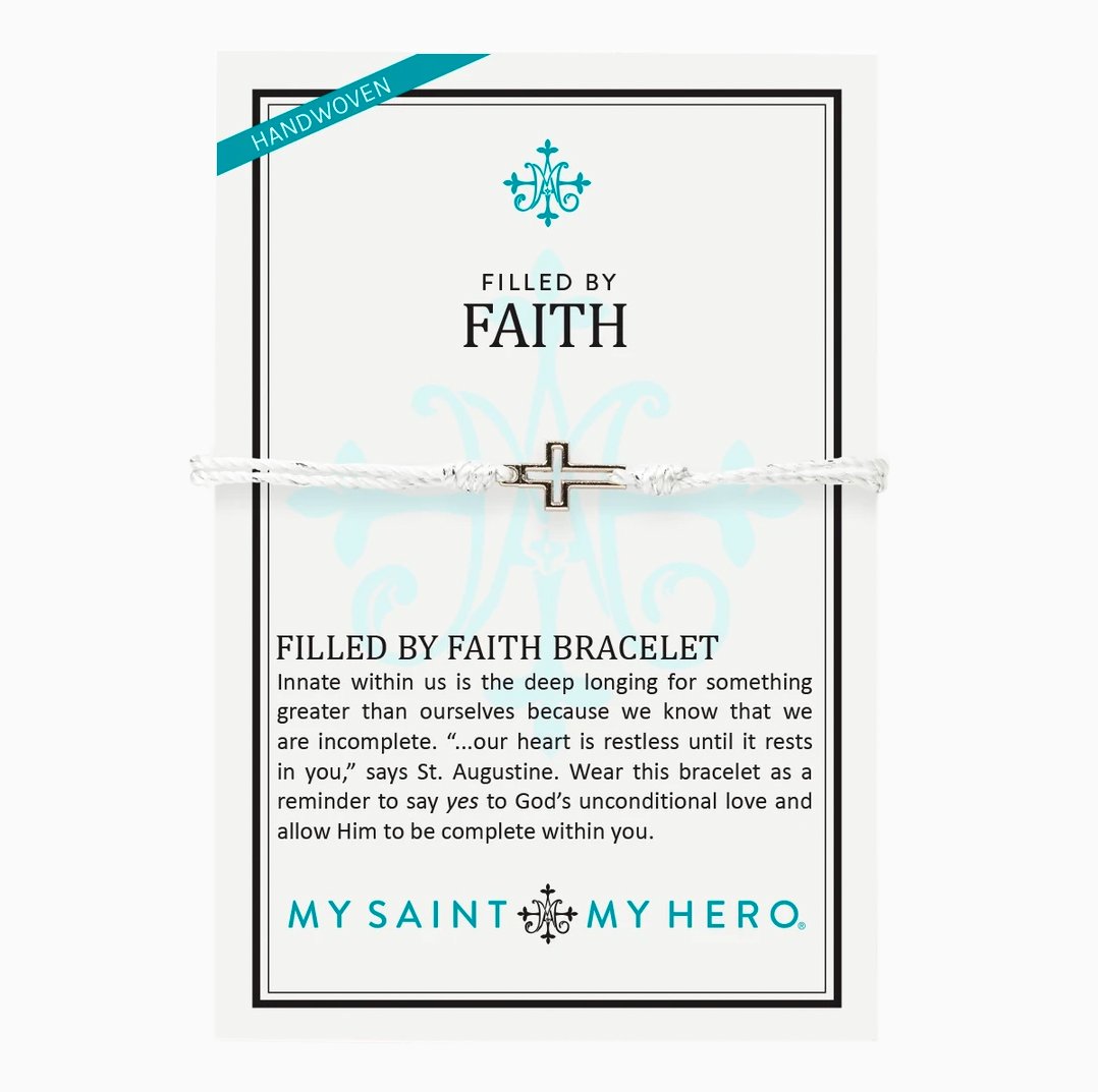 Filled by Faith Bracelet - Silver