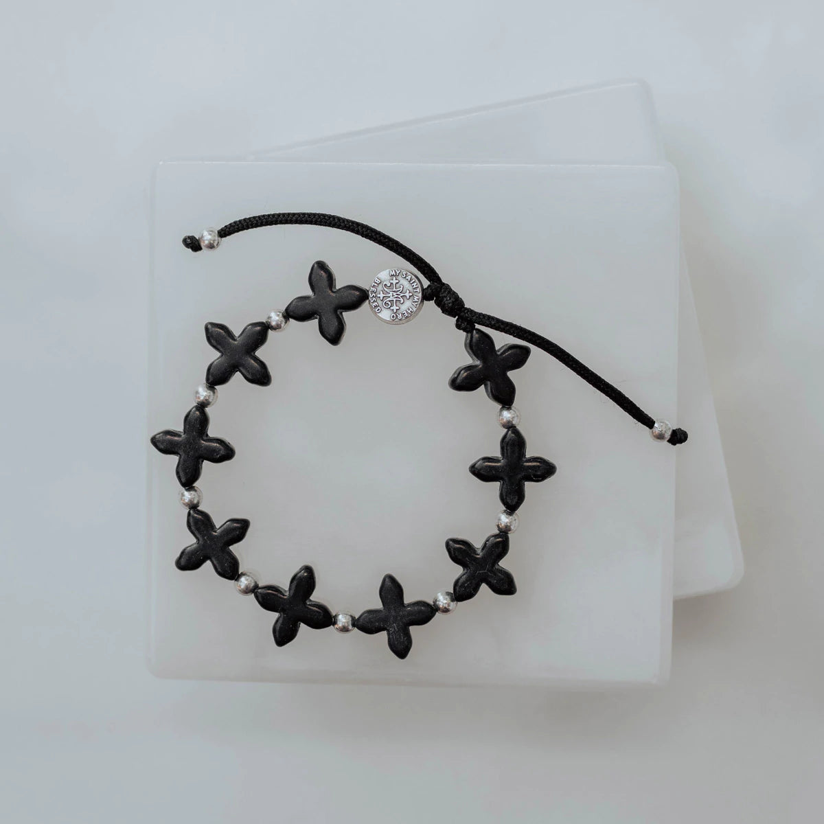 Grounded in Faith Cross Bracelet- Silver