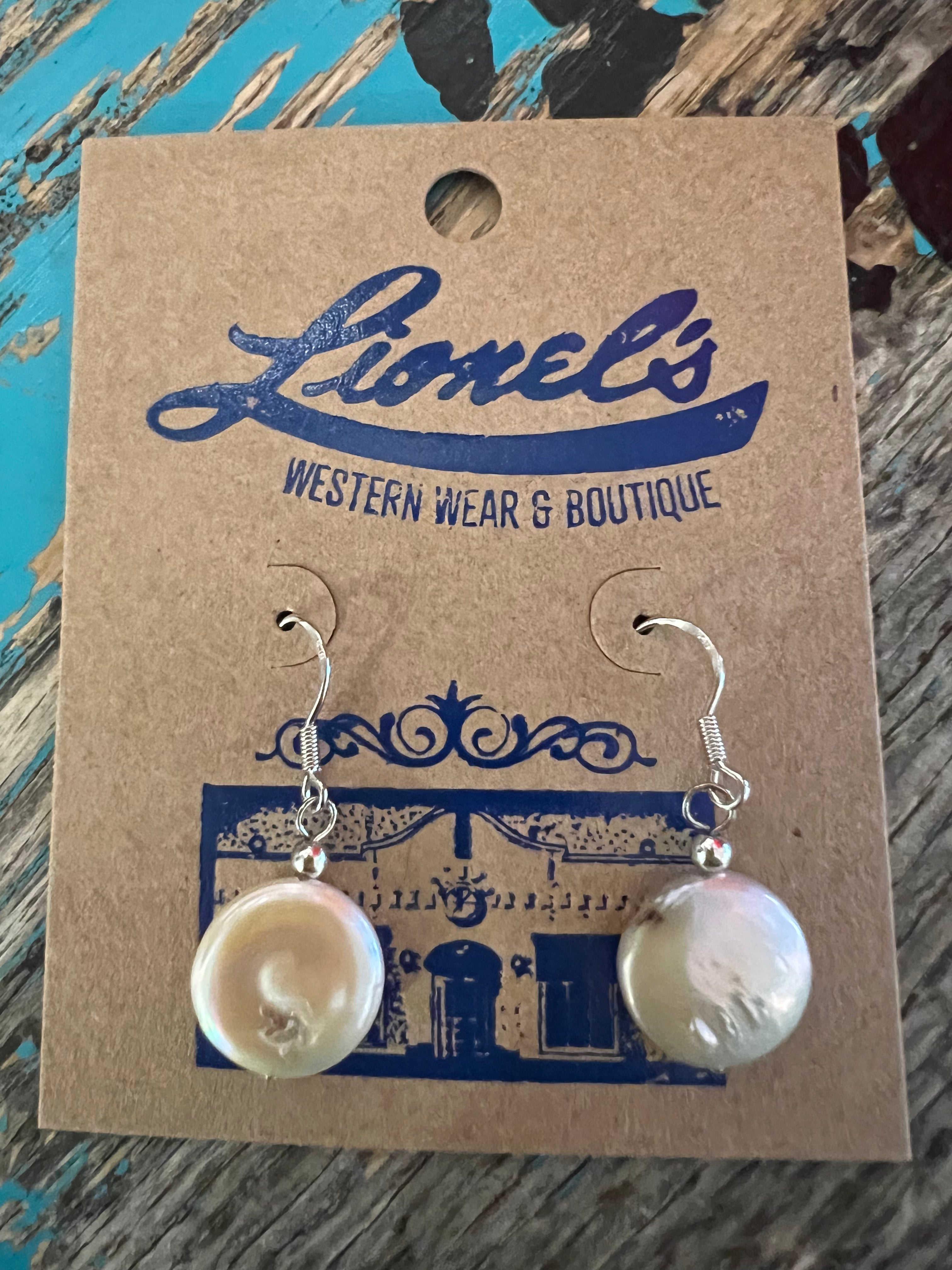 Coin Pearl Earrings