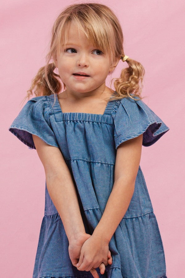 Little Girl's Tiered Denim Dress
