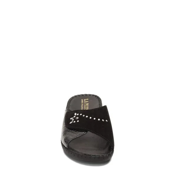 La Plume Black Croco Torino Shoe