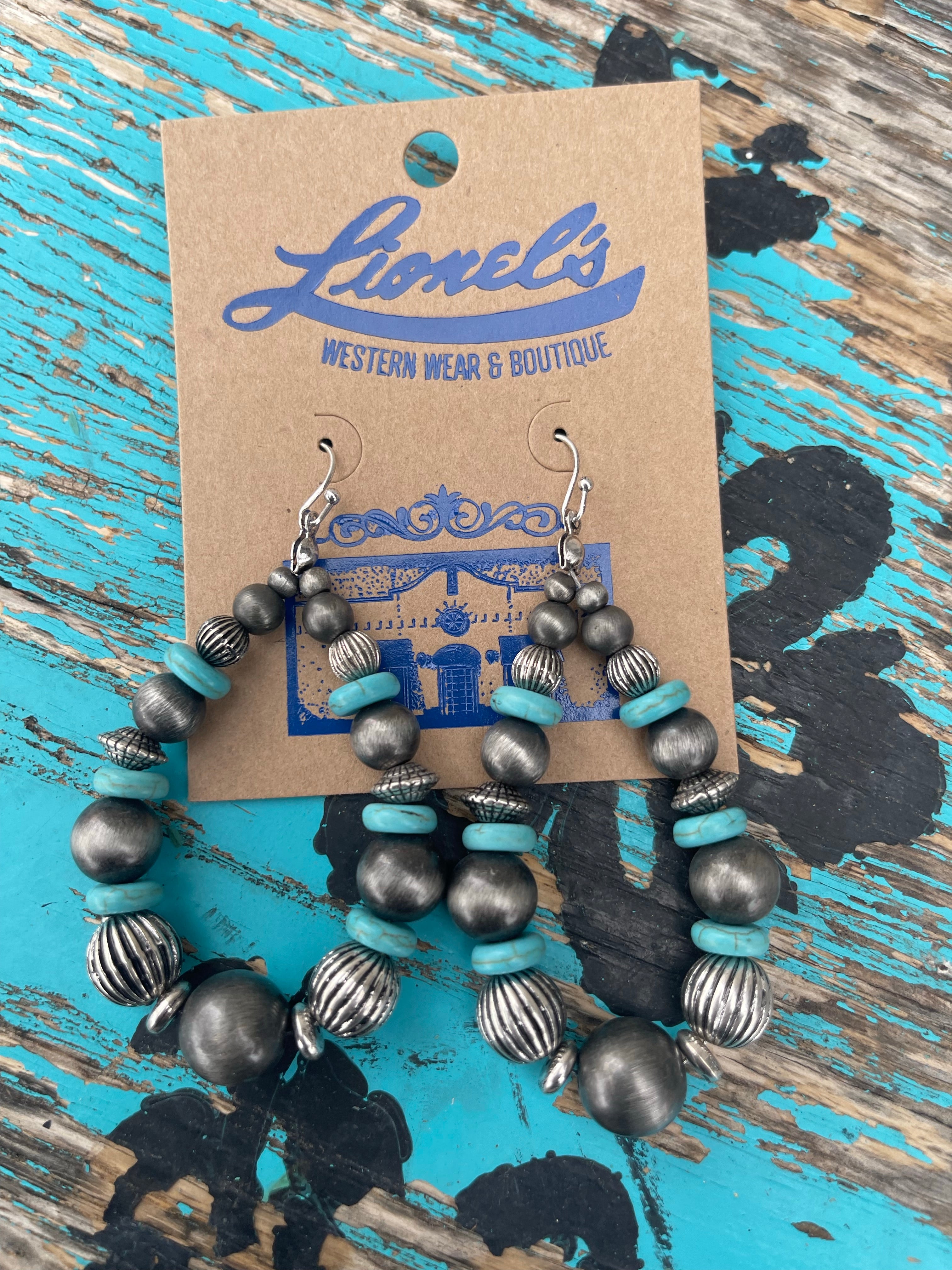 Navajo Pearl & Turquoise Fashion Earring