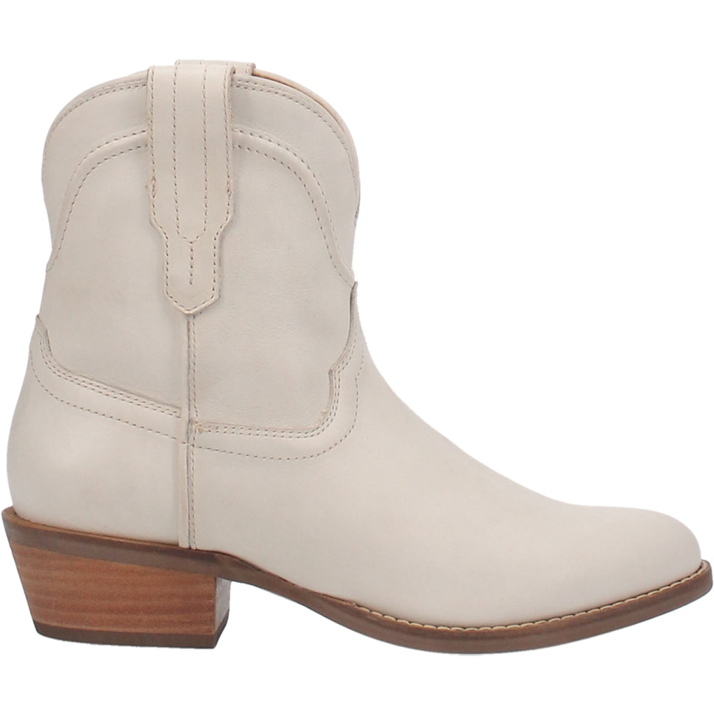 Dingo White Leather Bootie