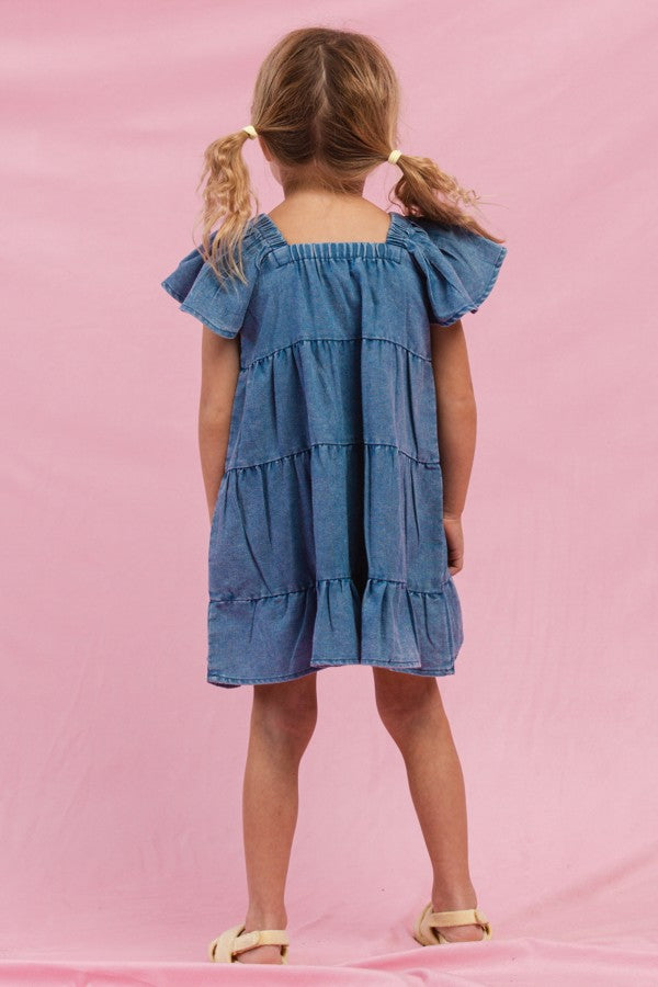 Little Girl's Tiered Denim Dress