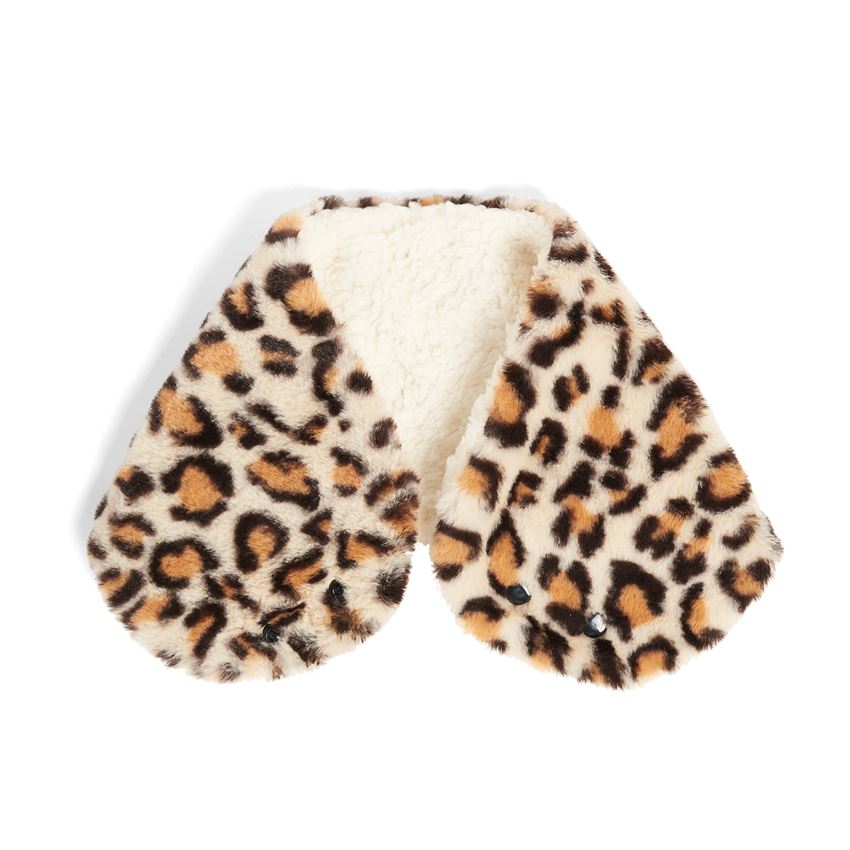 Winter White Cozy Animal Print Neck Warmer