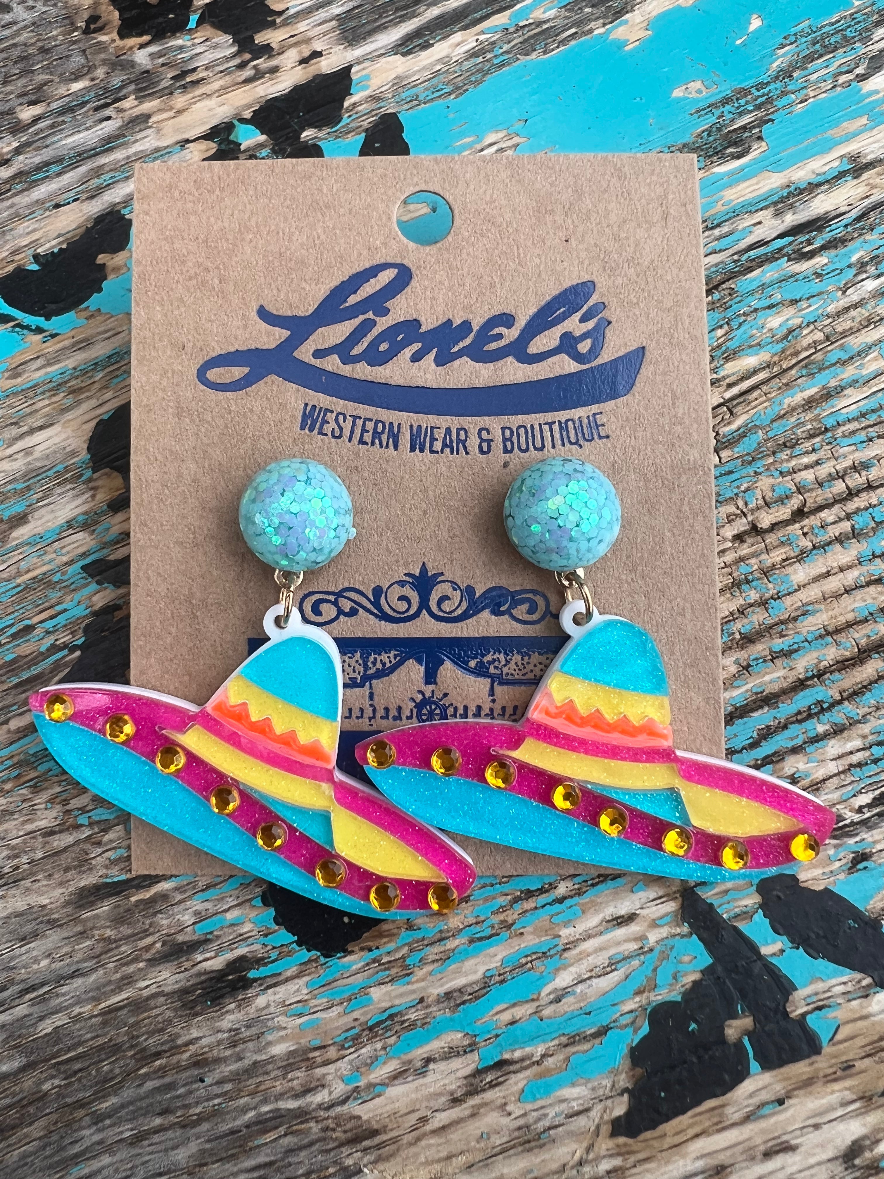 Fiesta Time Sombrero Earrings