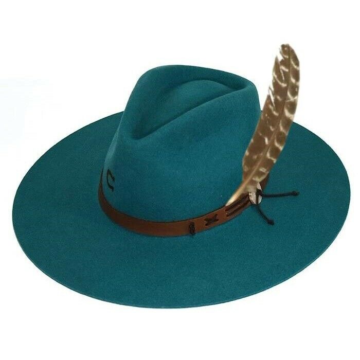 Charlie 1 Horse Teal Tee Pee 4X Felt Hat