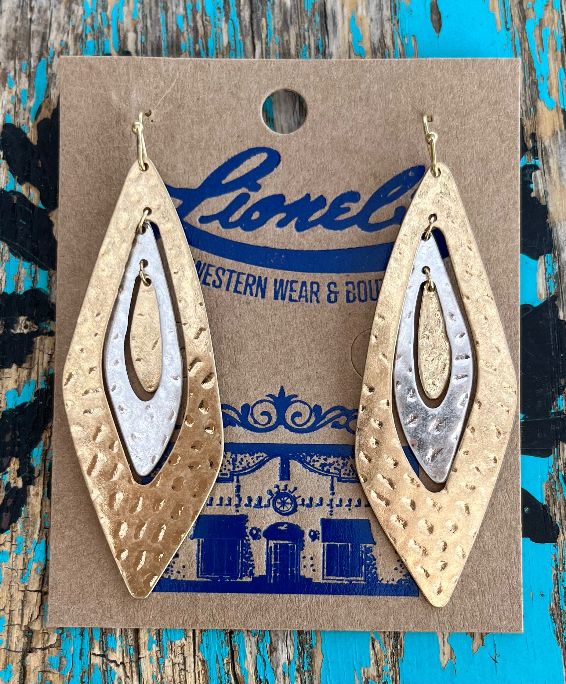 Metallic Dangling Earrings