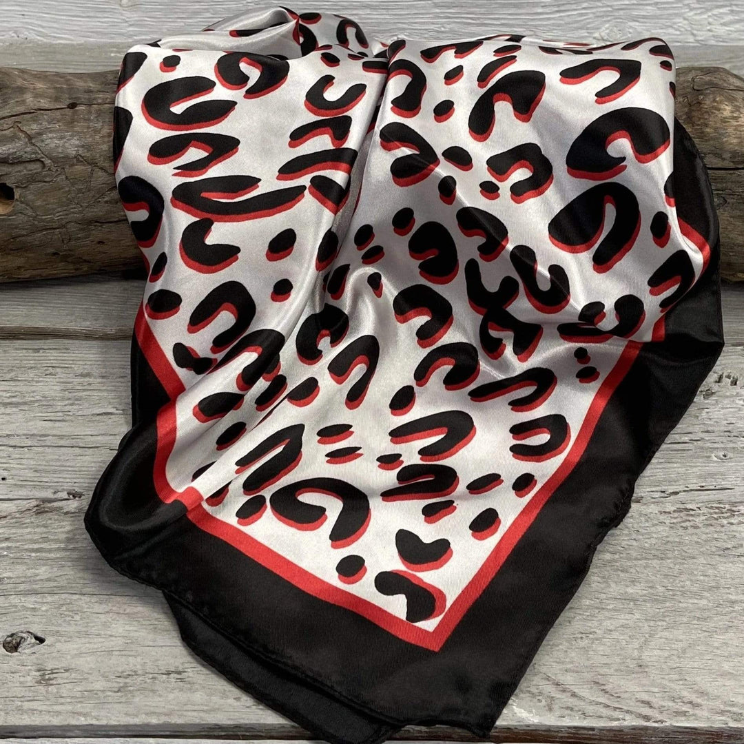 Black & Red Cheetah Wild Rag/Scarf