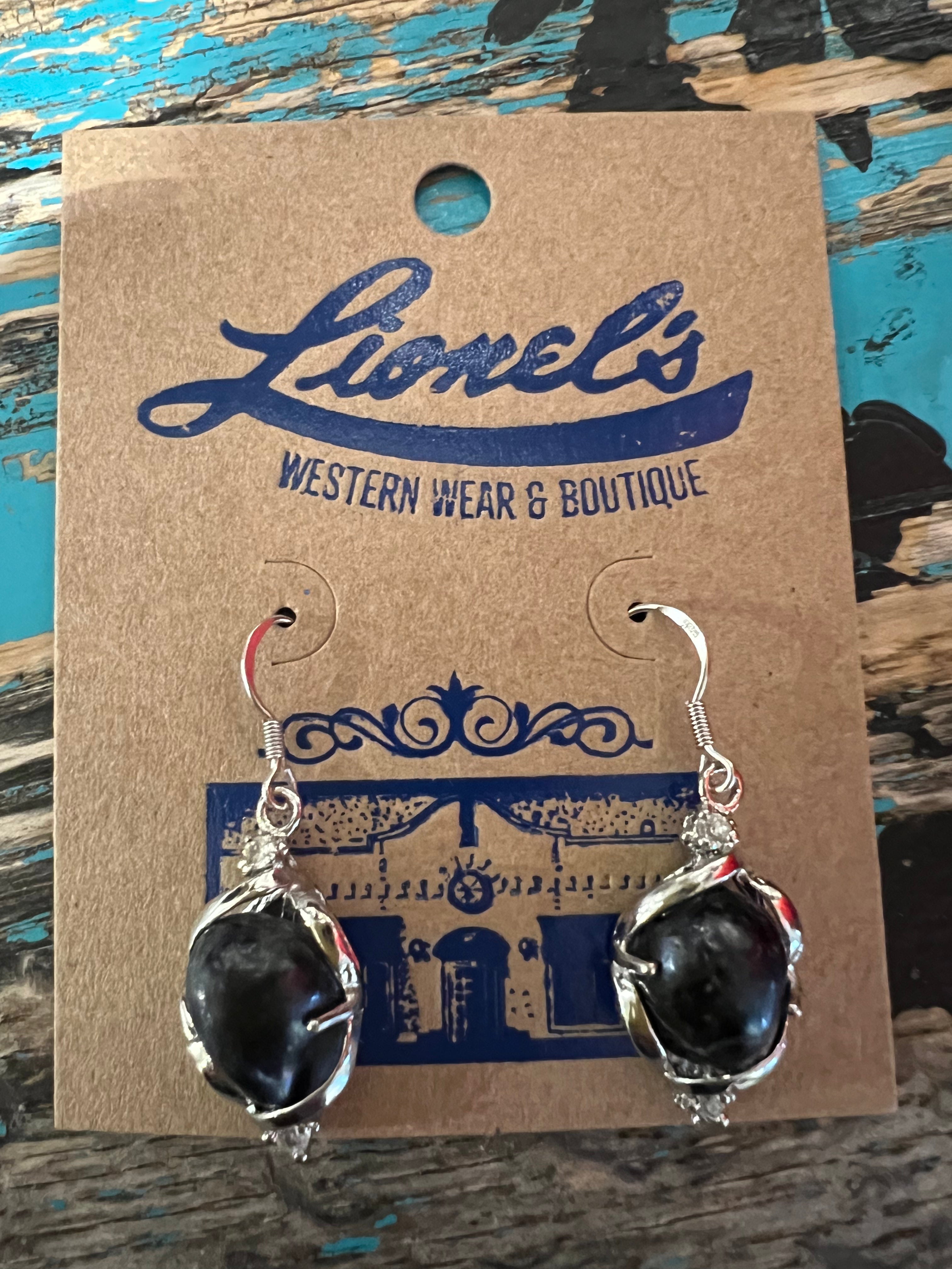 Black Tahitian Pearl Earrings