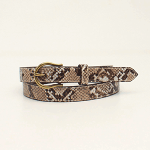 Snake Print Narrow Ladies Belt
