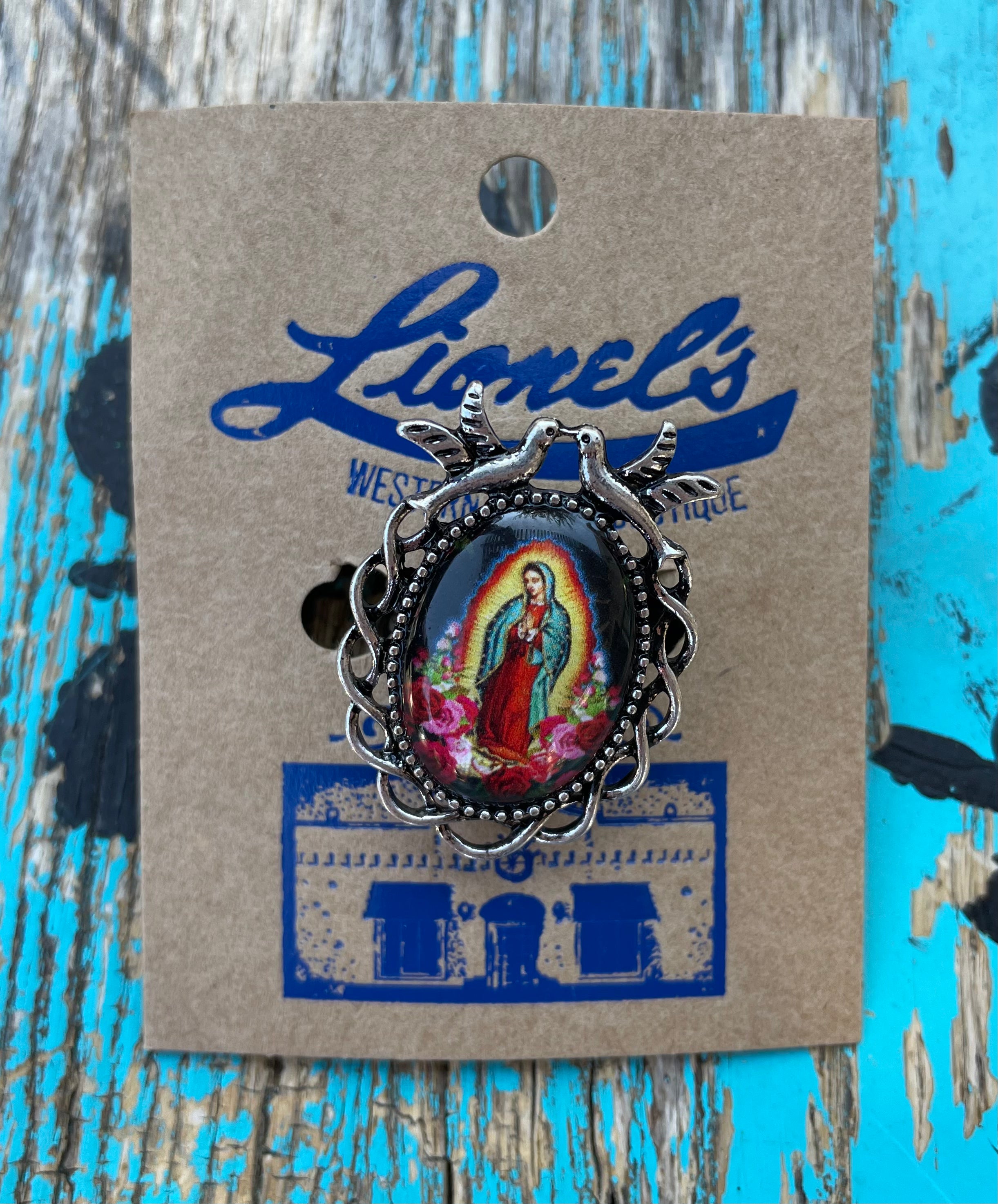 Virgen de Guadalupe Silver Fashion Ring