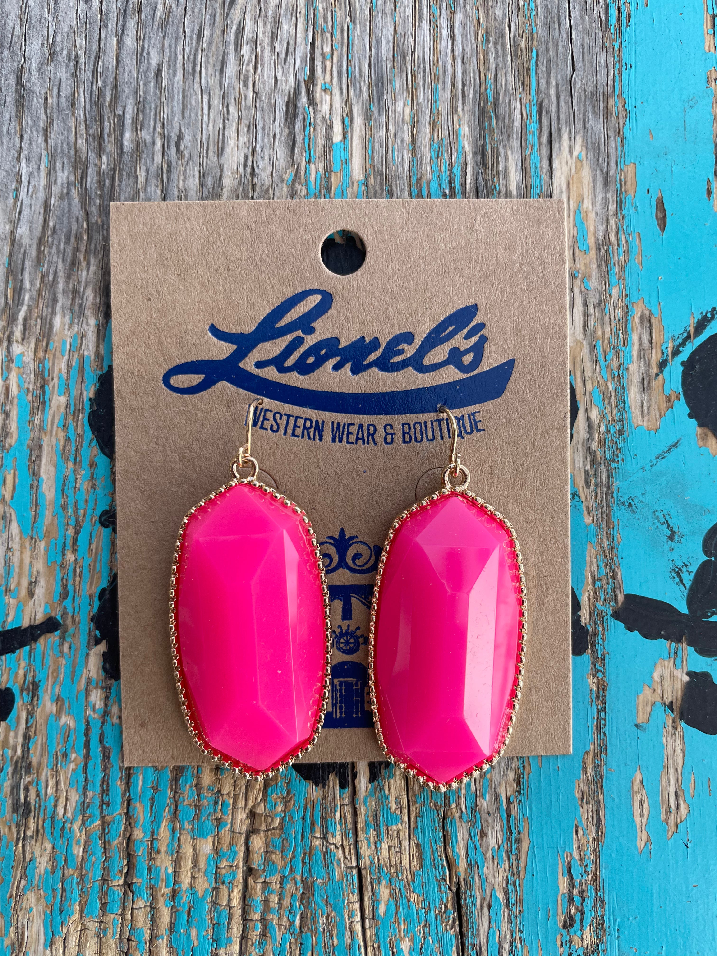 Bright Pink Kendra Look Earrings