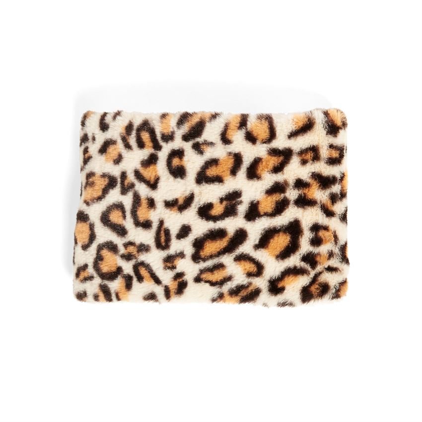 Winter White Cozy Animal Print Neck Warmer