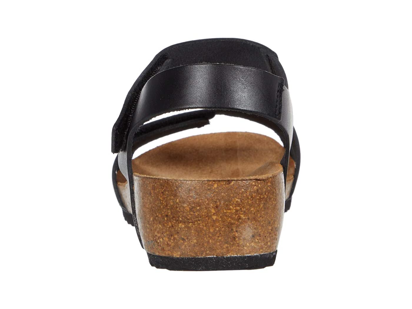 Egypt Black Leather Wedge