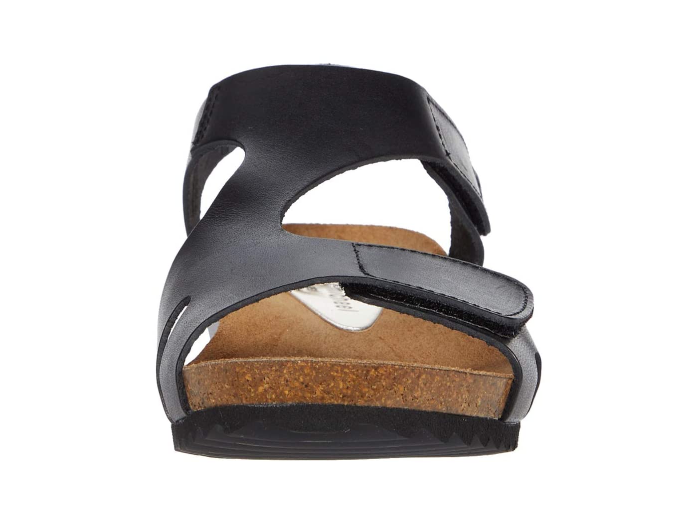 Egypt Black Leather Wedge