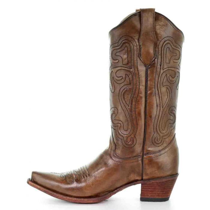 Brown Embroidered Ladies Boots by Circle G