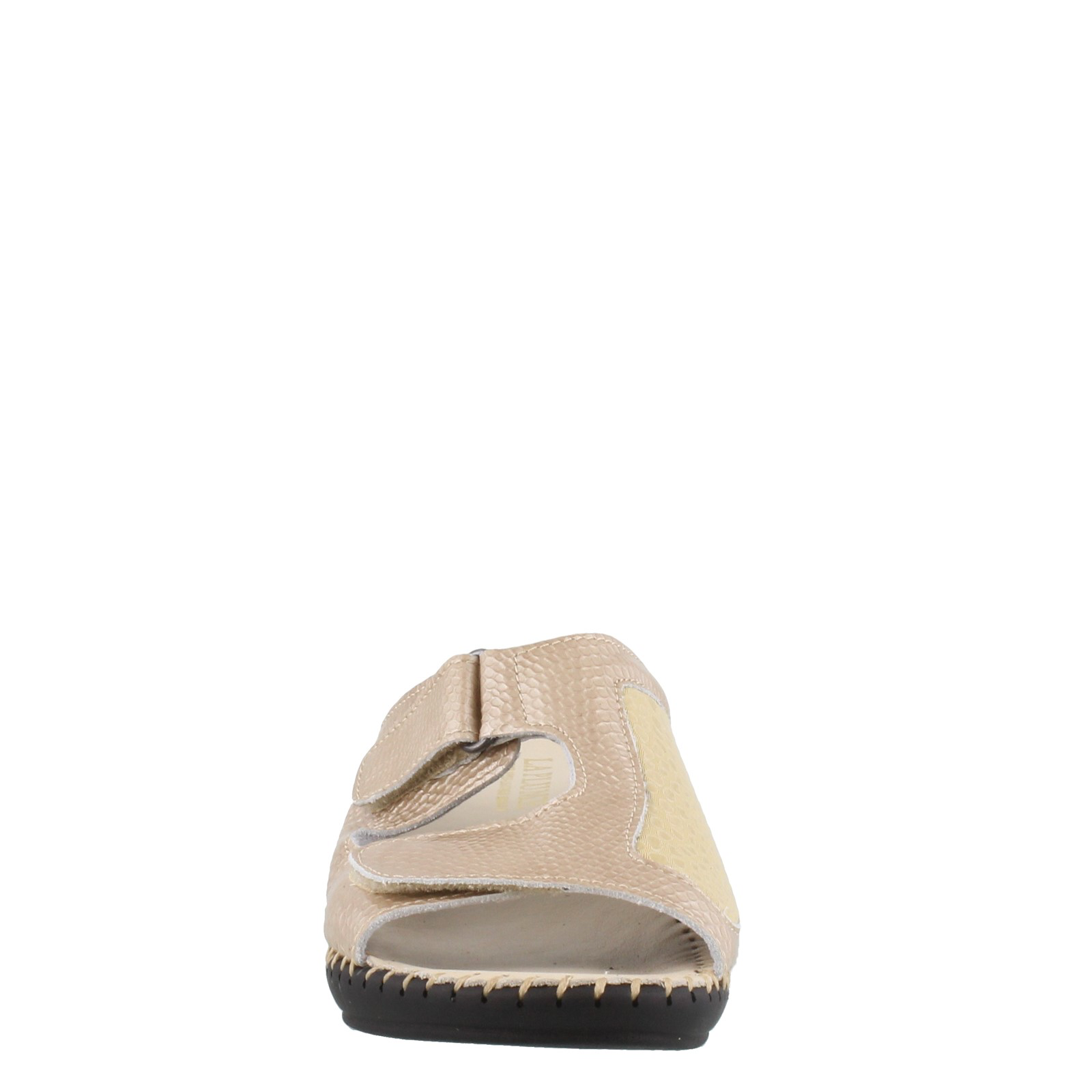La Plume Sheila Bone Mid Heel Sandal