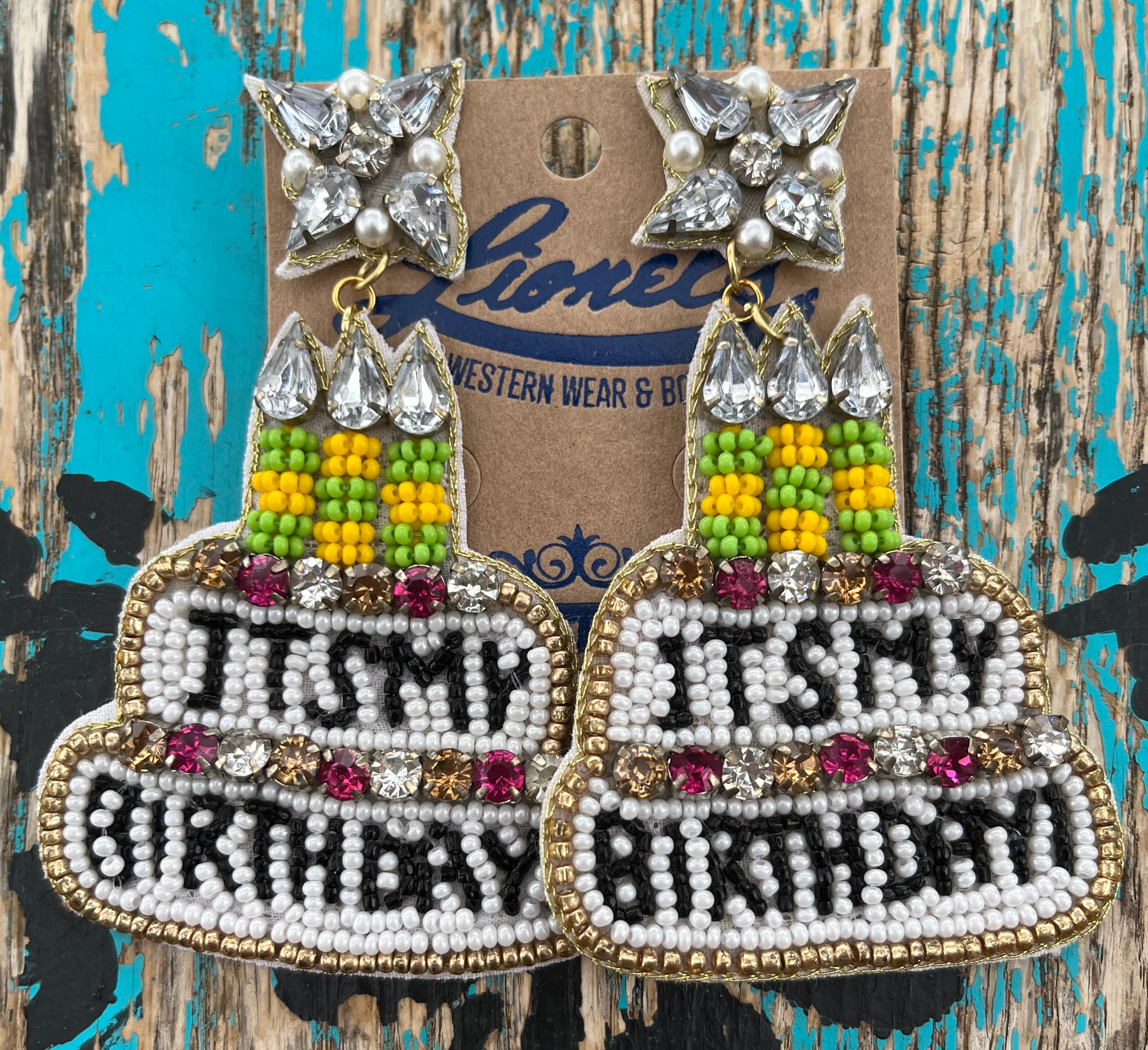 It's My Birthday Beaded Earrings