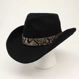 Wide Snake Print Hat Band