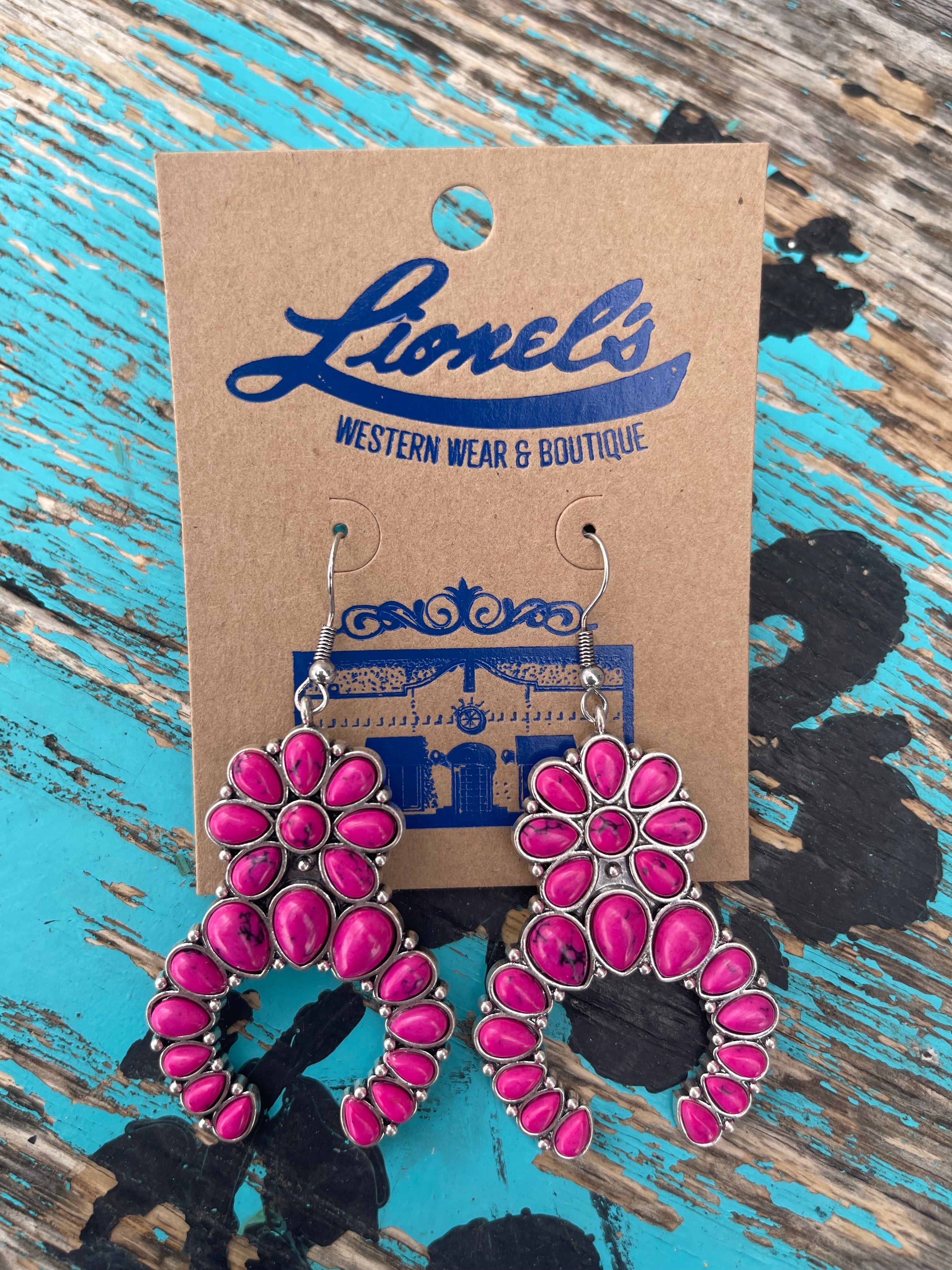 Fuchsia Stone Fashion Earring