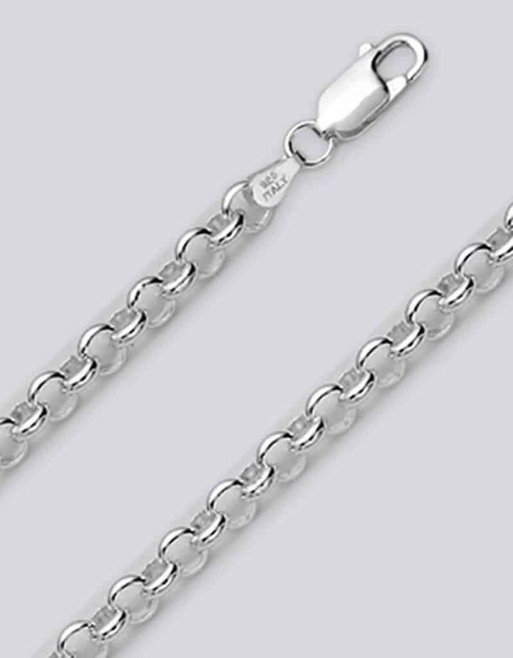 Sterling Silver Large Link Charm Bracelet