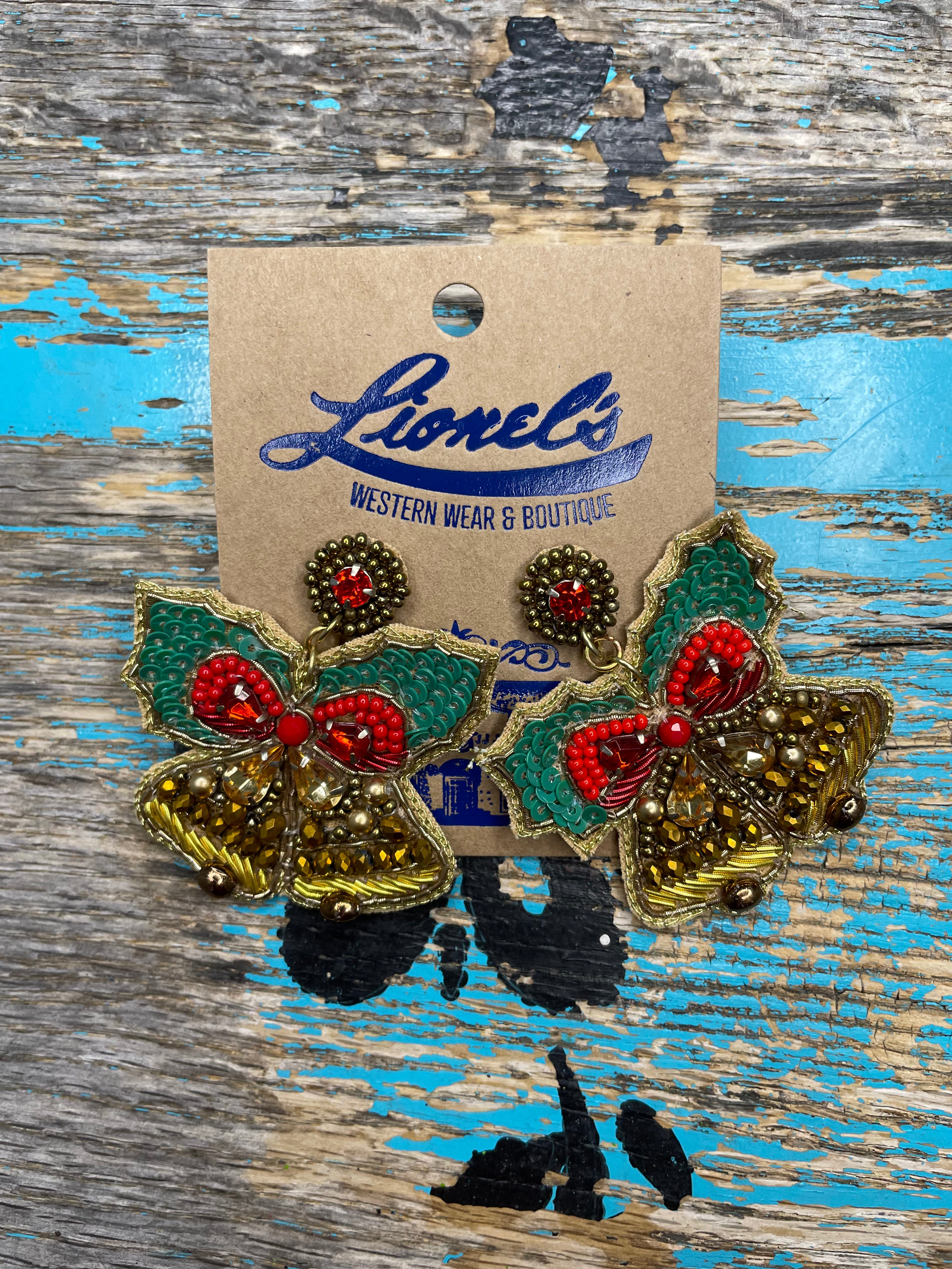 Christmas Bell Beaded Earrings