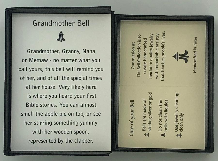 Grandmother Bell Pendant w/ 22" Sterling Chain