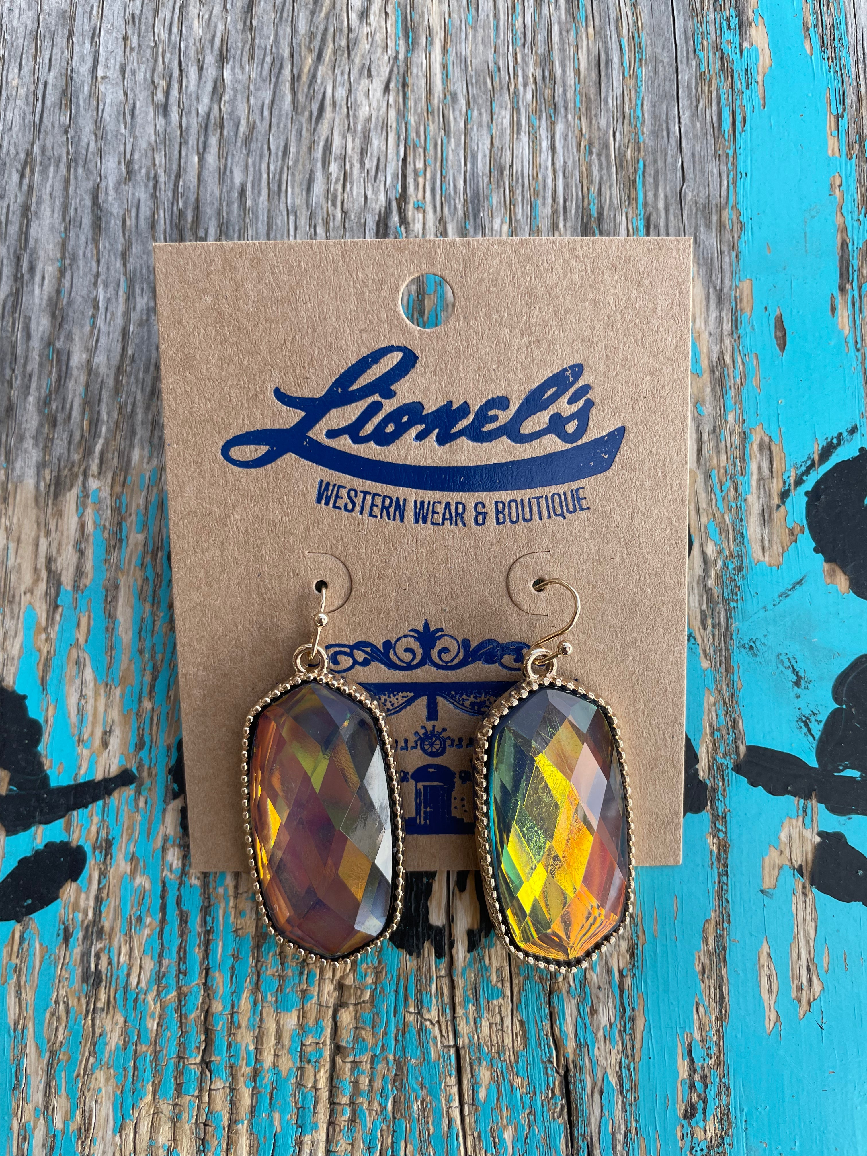 Kendra Look Iridescent Purple Earrings