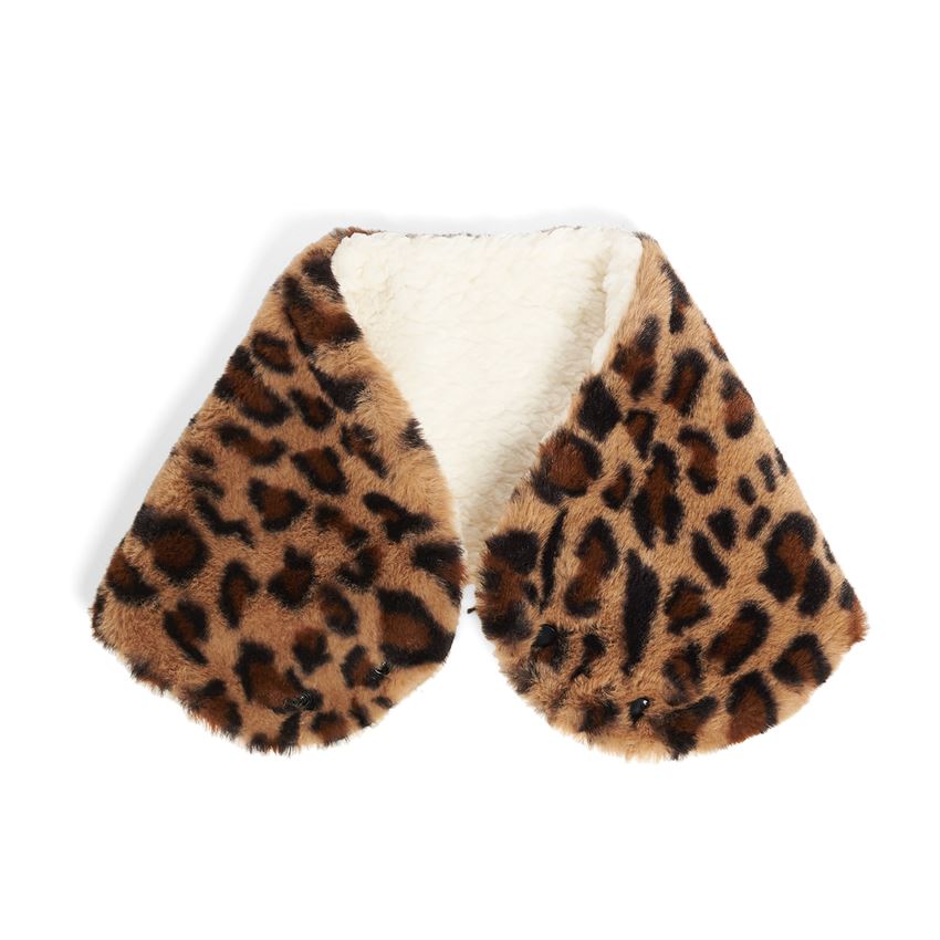 Brown Cozy Animal Print Neck Warmer