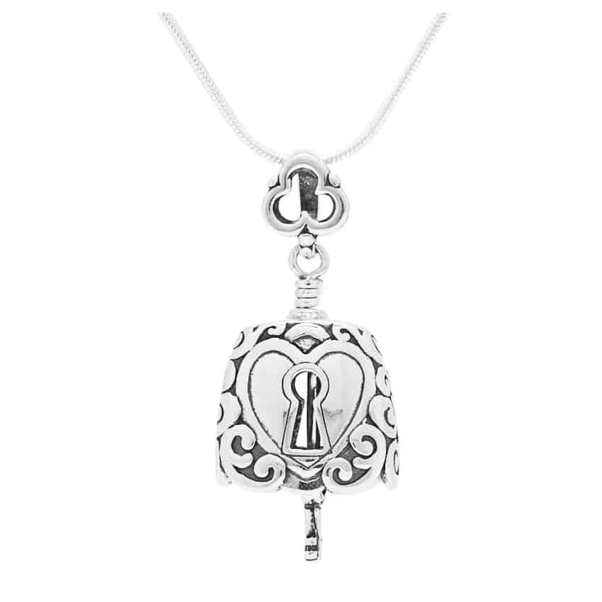 Key to My Heart Bell Pendant