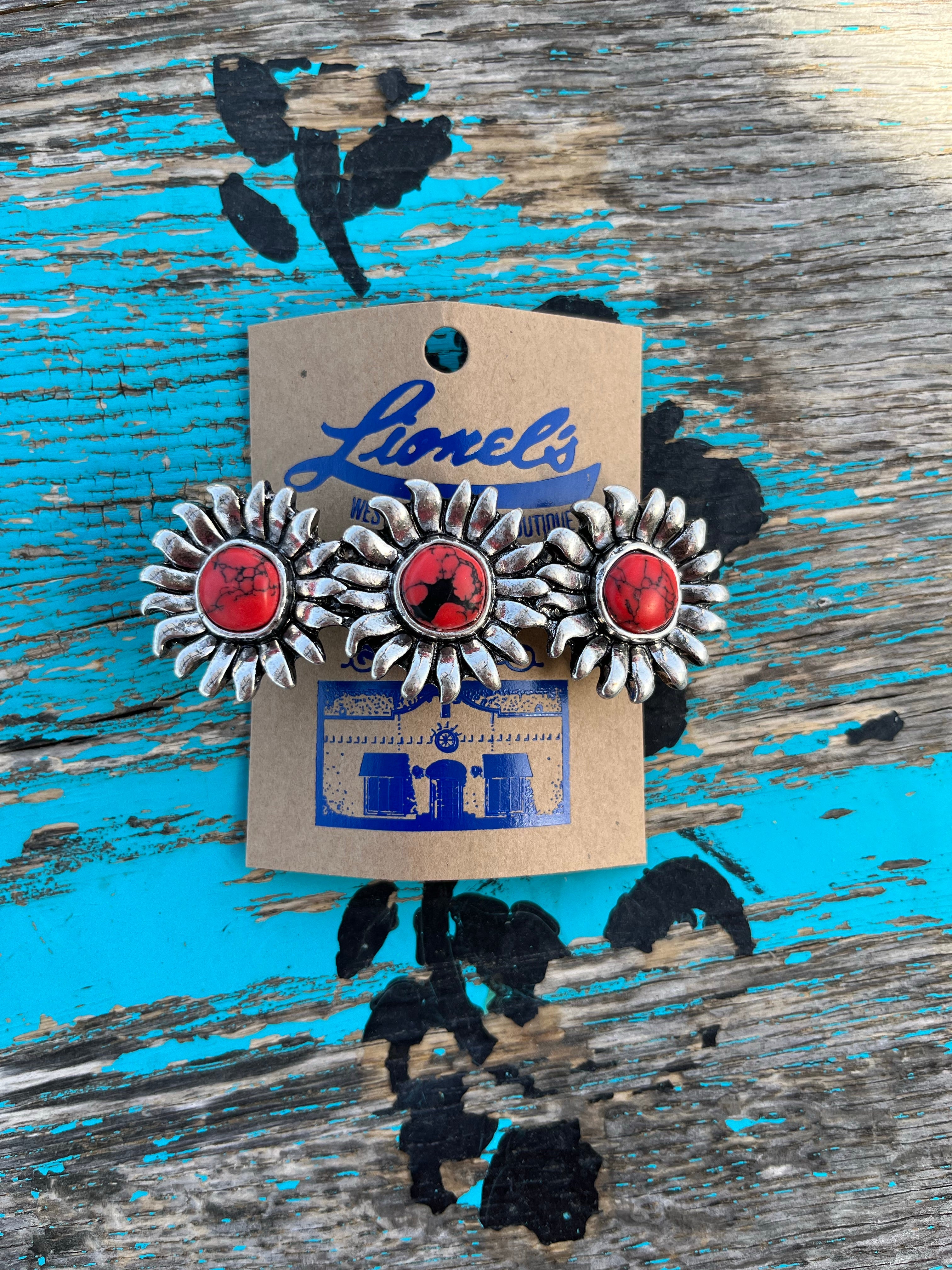 SIlver w/ Stone HAIR BARRETTE