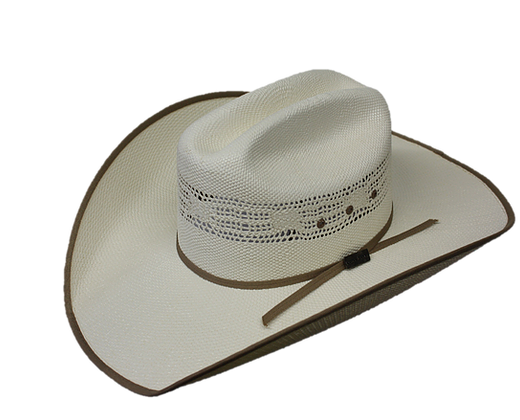 Bangora w/ Brown Binding Culberson Hat 4''
