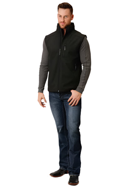 Men's Hi Tech Fleece Black Vest