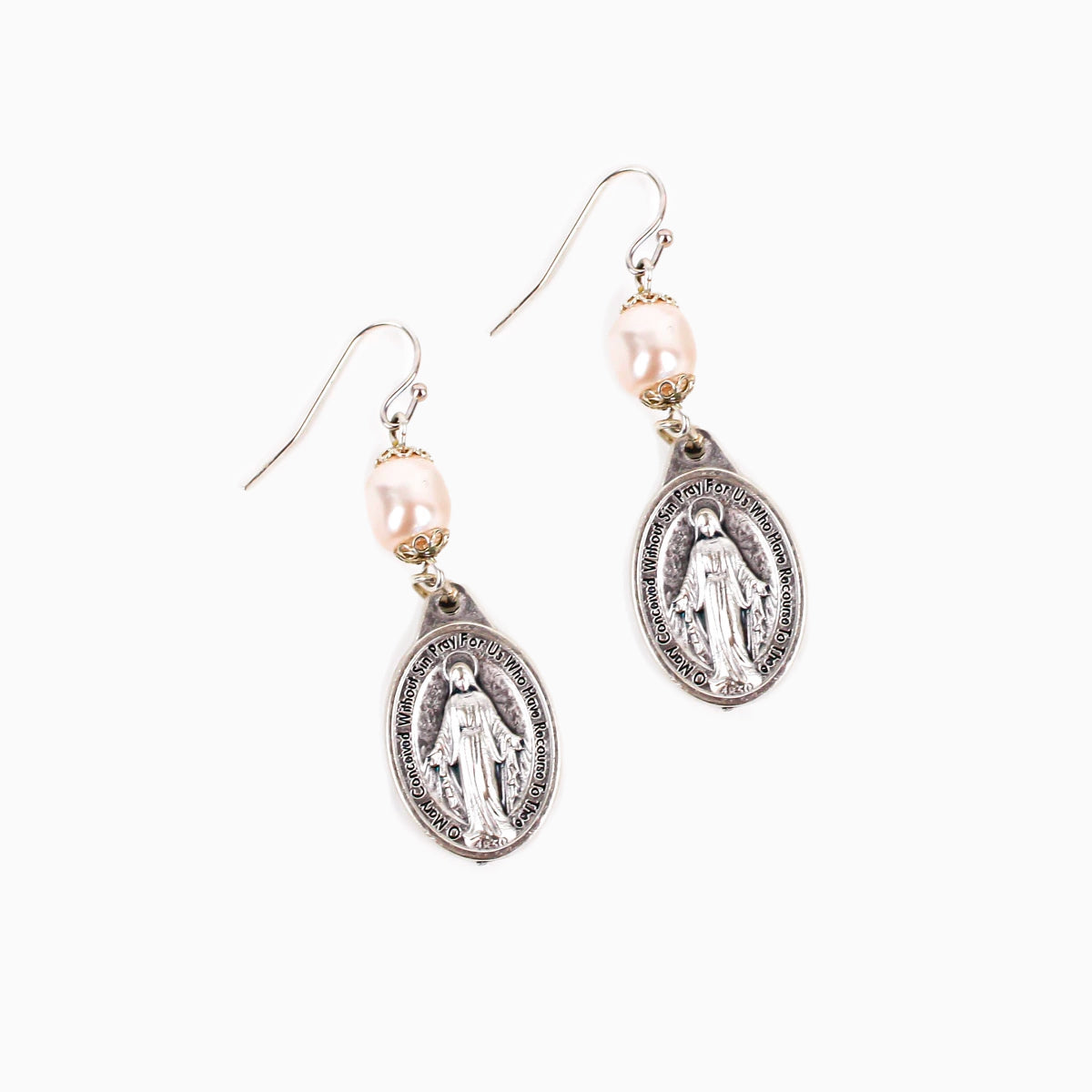 Miraculous Mary Pearl Earrings