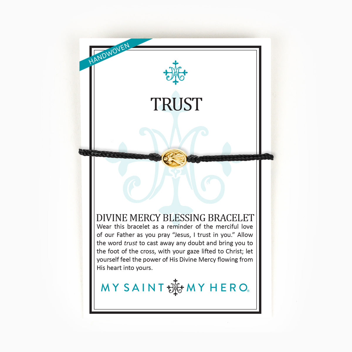 Trust Divine Mercy Blessing Bracelet (gold)