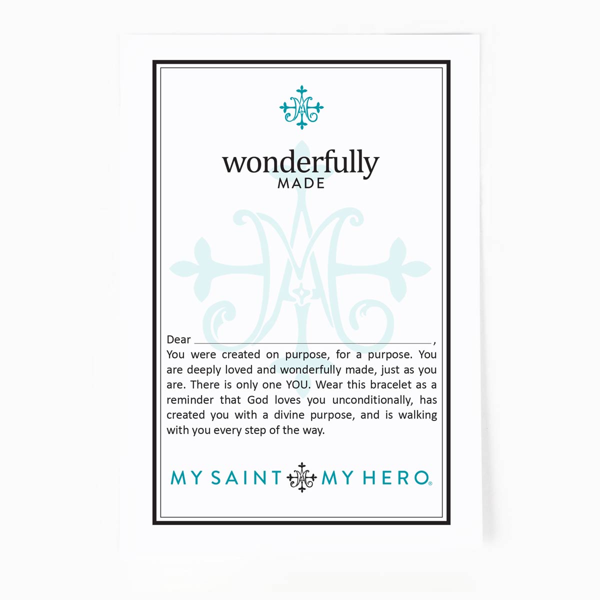 Family Virtues Wonderfully Made Purpose Bracelet - Gold Cross