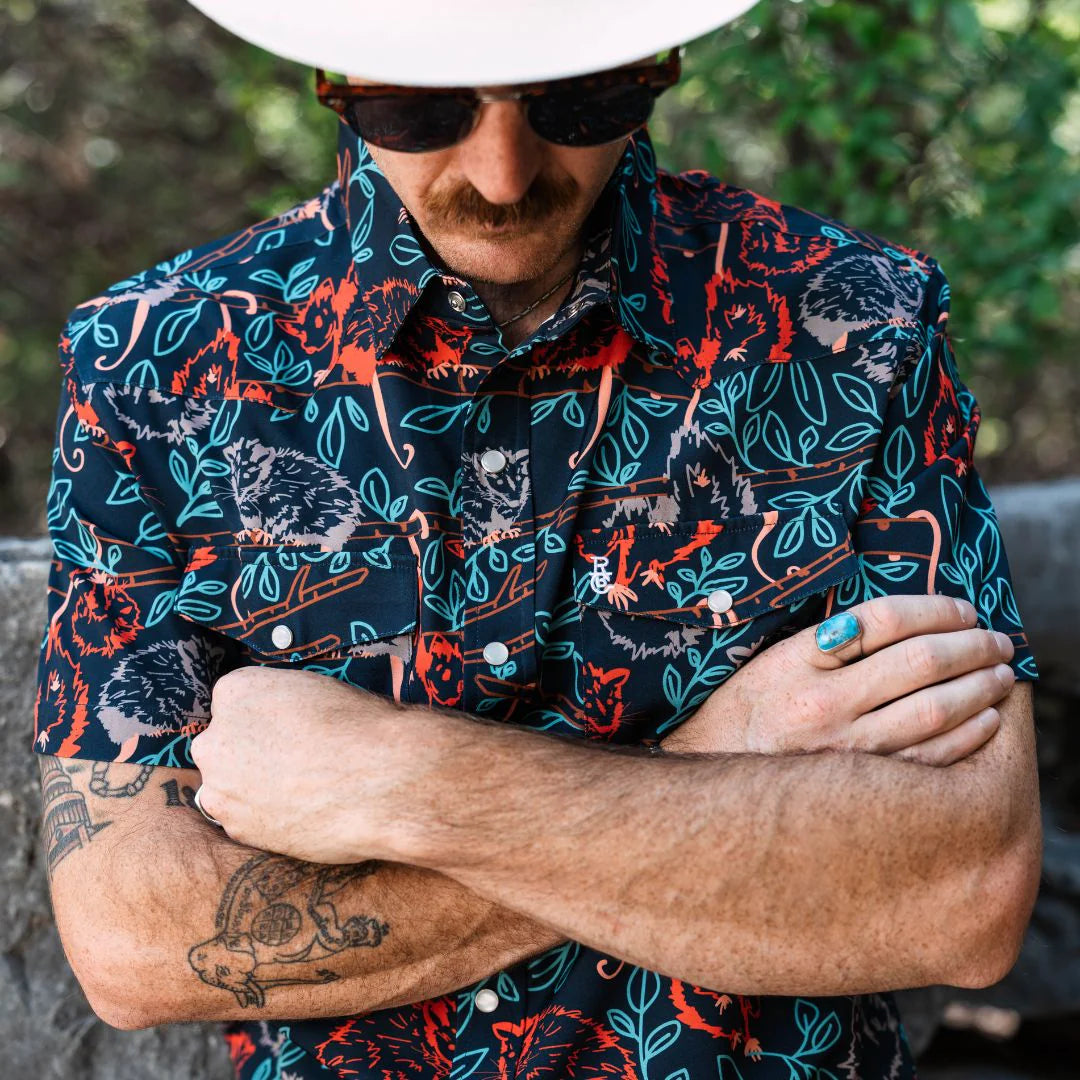 Raised by Coyotes Possum Kingdom Pearl Snap