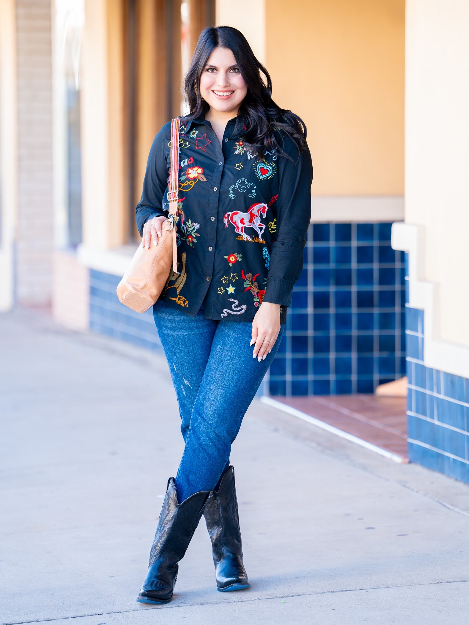 Texas on My Mind Black Button Up Shirt