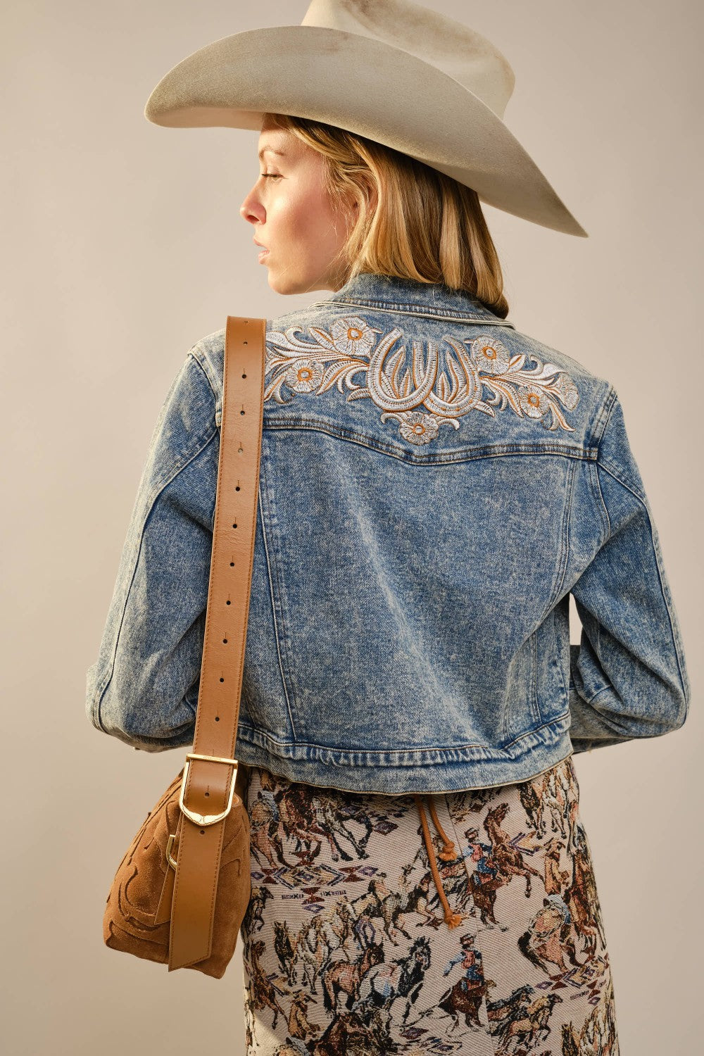 Vintage Horse Patch Denim Jacket