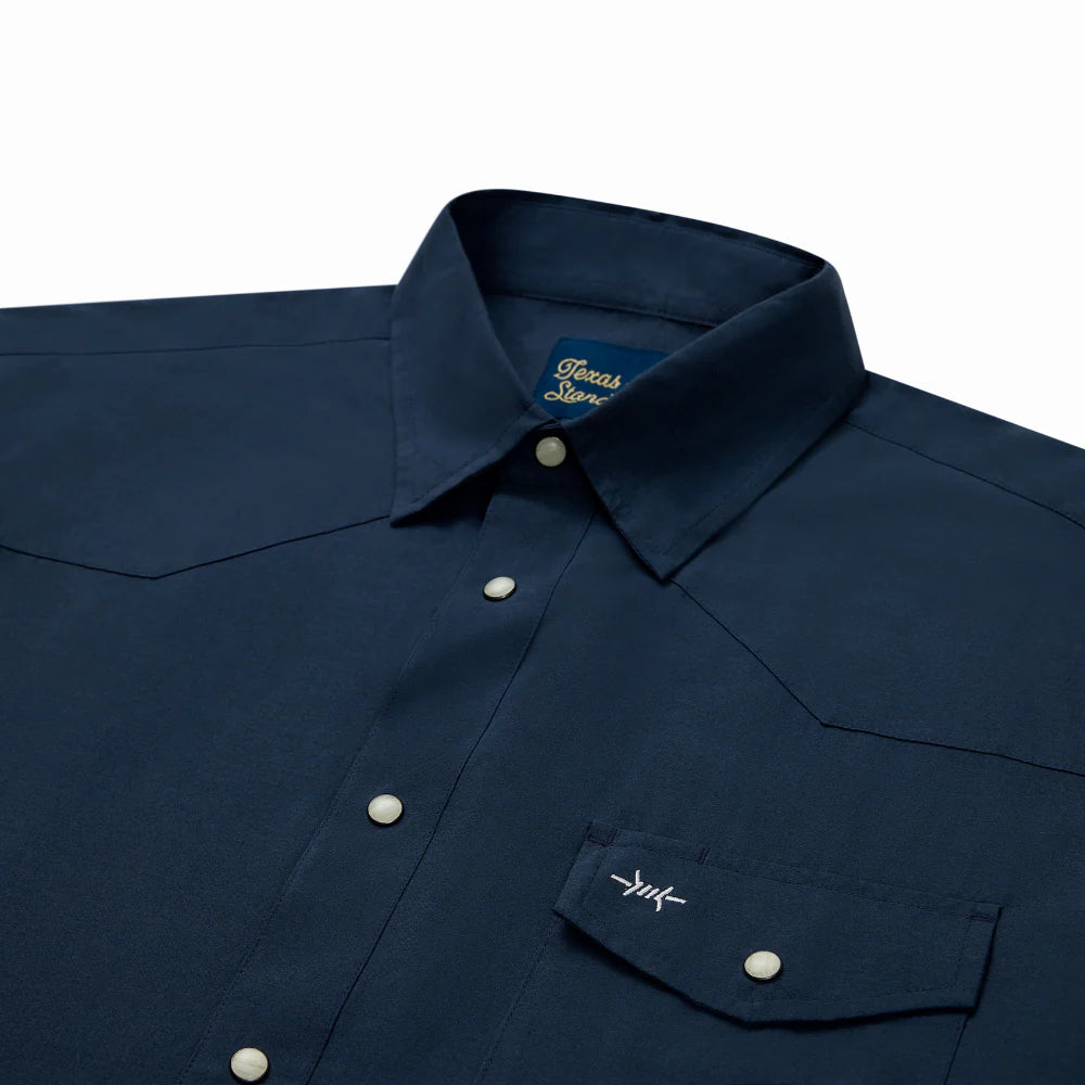 Long Sleeve Western Field Shirt- Navy by Texas Standard