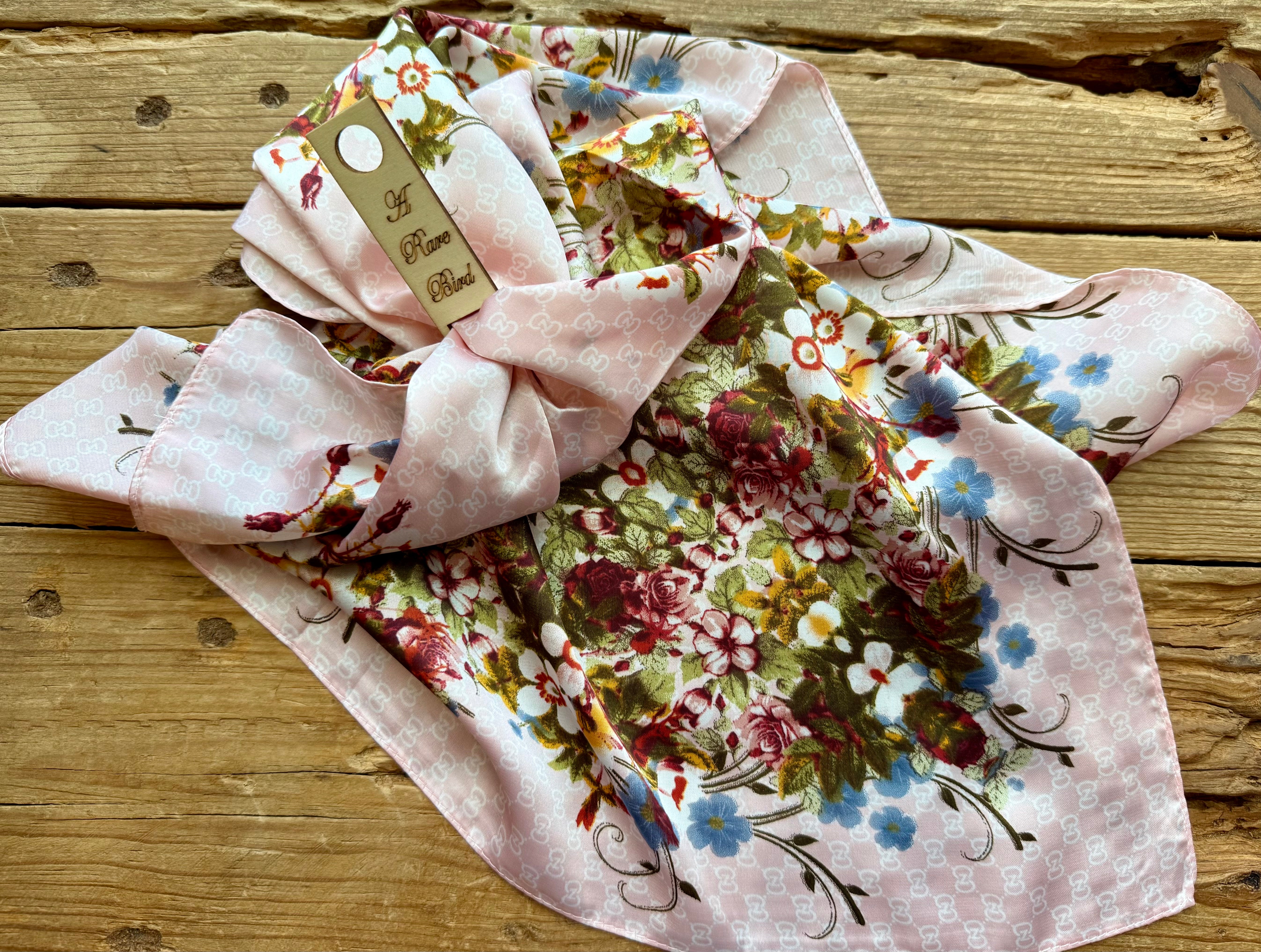 Floral Explosion on Silk Rayon Wild Rag