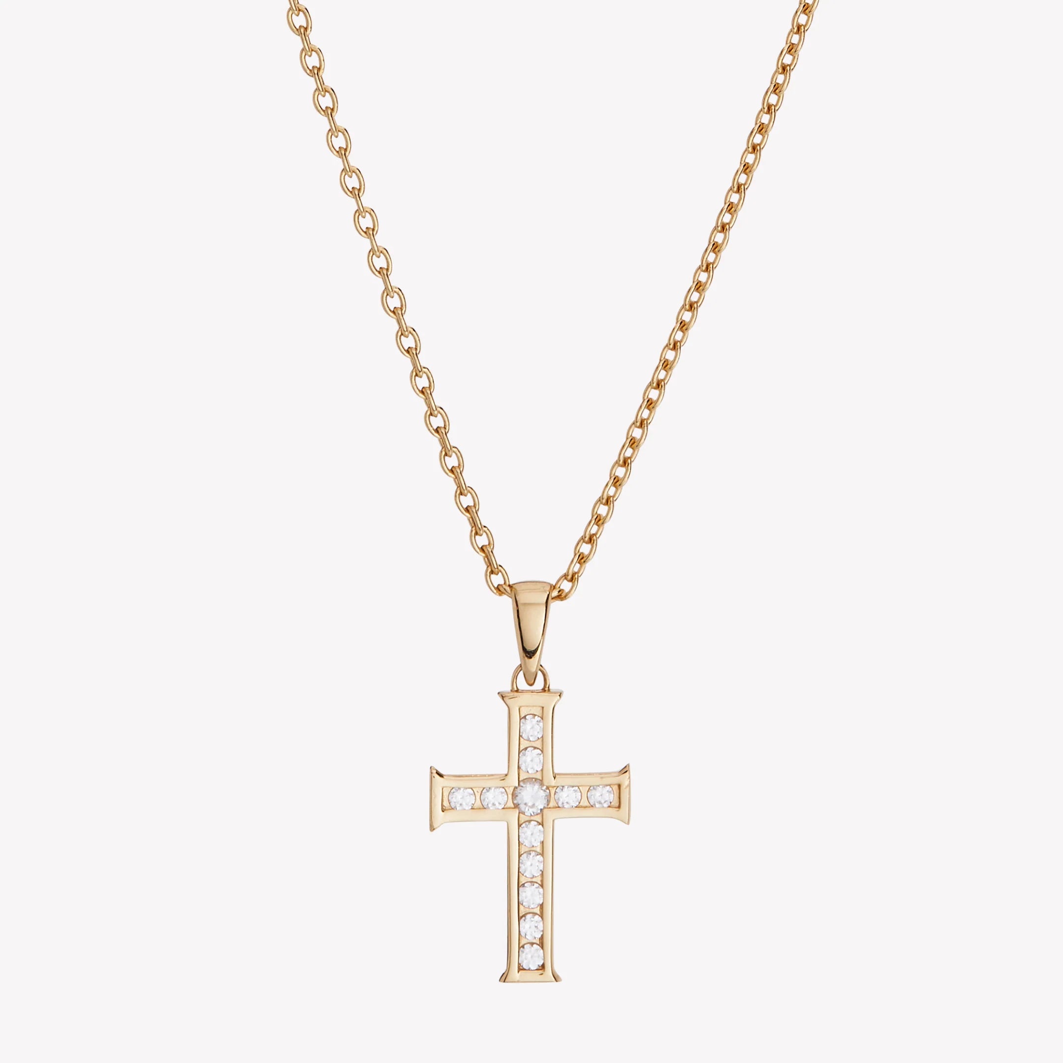 Luminous Cross Pendant-Gold