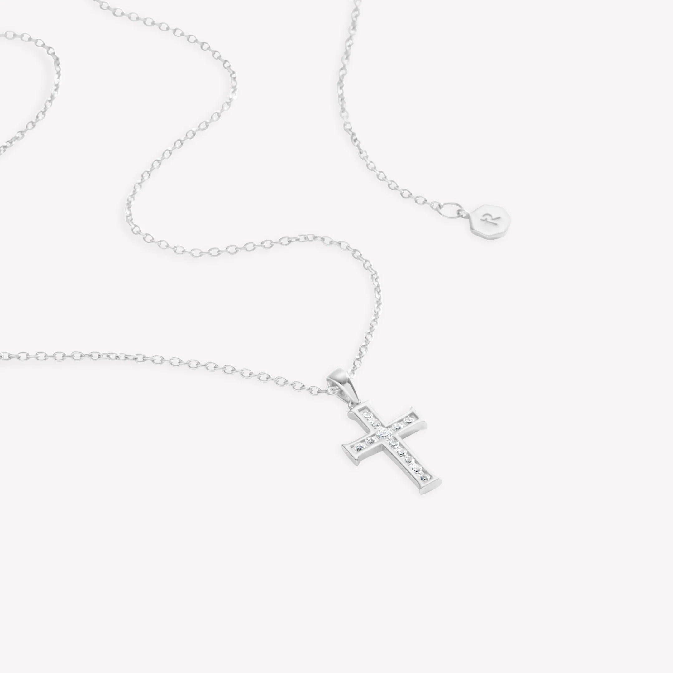 Luminous Cross Pendant-Silver