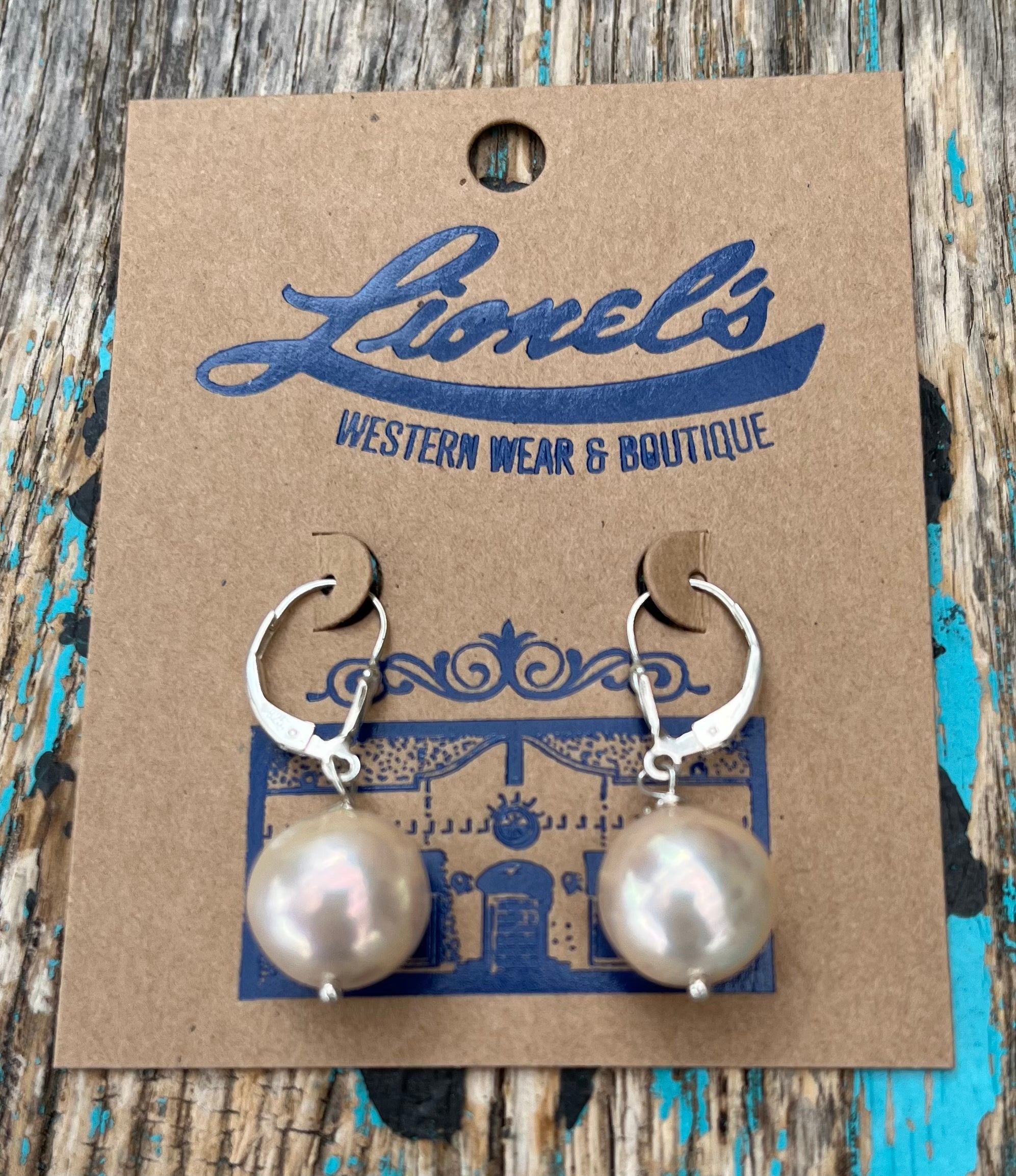 Genuine Pearl on Sterling Earrings