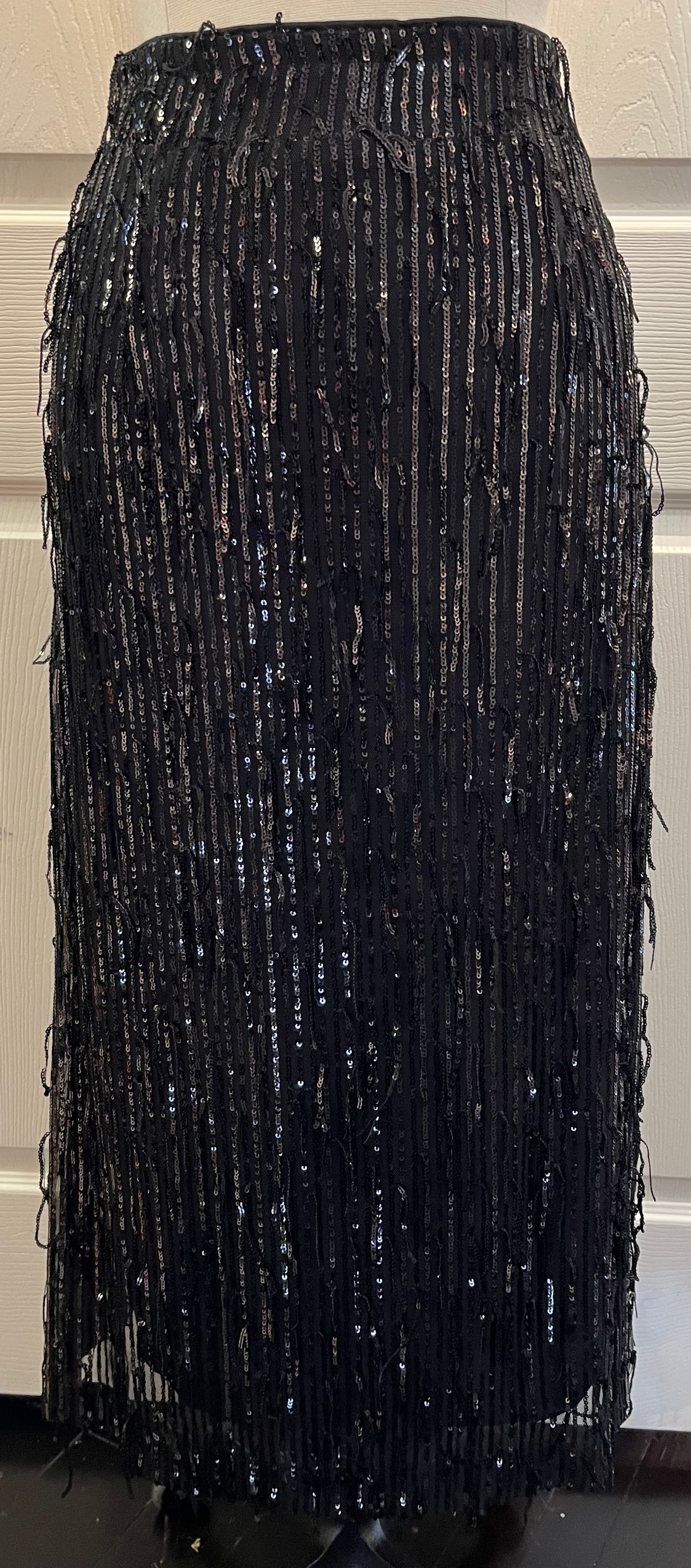 Black Skirt w/ Sequin Fringe