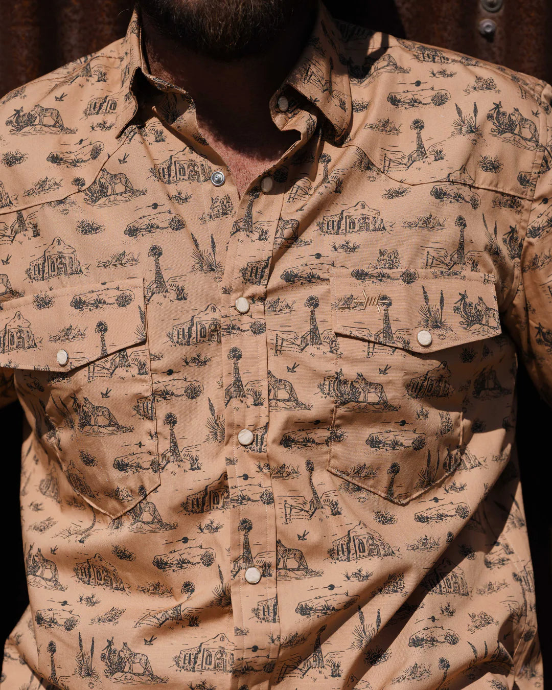 Signature Pearl Snap- West Texas Toile