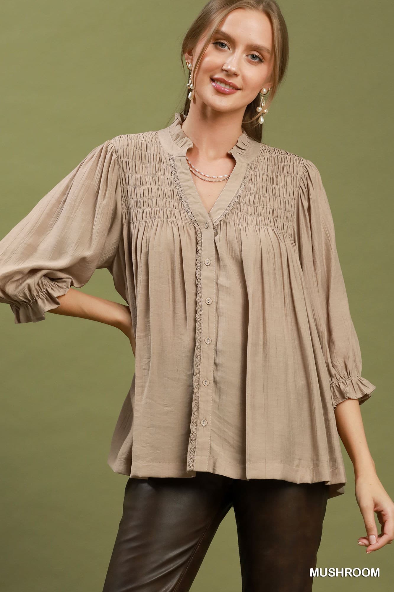 Soft Romance Smocked Blouse